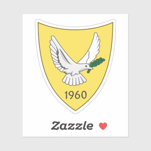 Wapen van de Republiek Cyprus (1960-2006) Sticker (Vel)