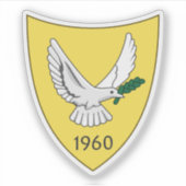 Wapen van de Republiek Cyprus (1960-2006) Sticker (Voorkant)