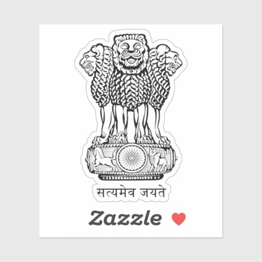 Wapen van de Republiek India Sticker (Vel)