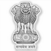 Wapen van de Republiek India Sticker (Voorkant)