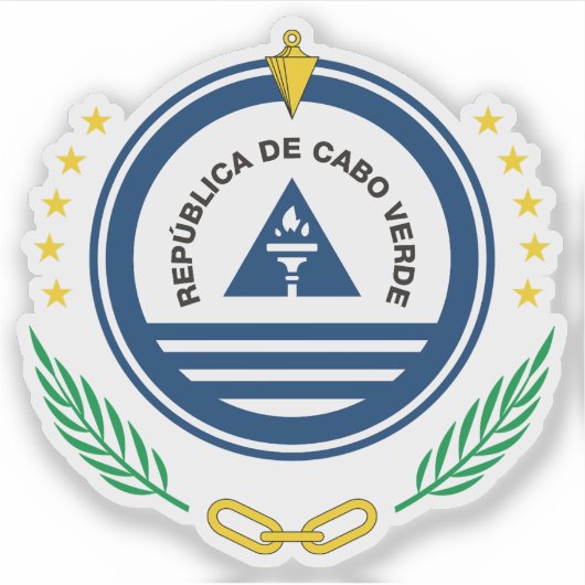 Wapen van de Republiek Kaapverdië (Kaapverdië) Sticker (Voorkant)