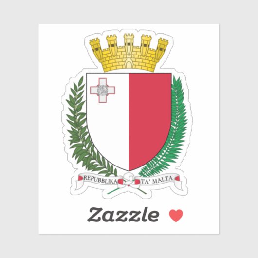 Wapen van de Republiek Malta Sticker (Vel)