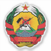 Wapen van de Republiek Mozambique Sticker (Voorkant)