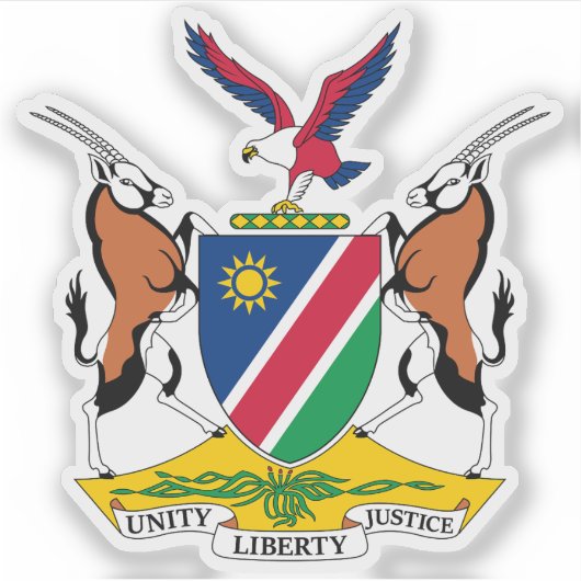 Wapen van de Republiek Namibië Sticker (Voorkant)