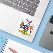 Wapen van de Republiek Namibië Sticker (Laptop met iPhone)