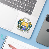 Wapen van de Republiek Nauru Sticker (Laptop met iPhone)