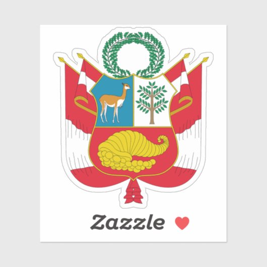 Wapen van de Republiek Peru Sticker (Vel)