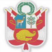 Wapen van de Republiek Peru Sticker (Voorkant)