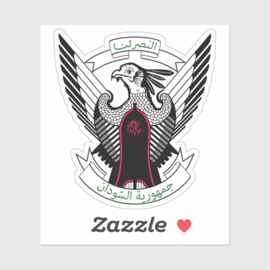 Wapen van de Republiek Soedan Sticker (Vel)