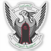 Wapen van de Republiek Soedan Sticker (Voorkant)