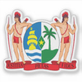Wapen van de Republiek Suriname Sticker (Voorkant)