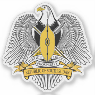 Wapen van de Republiek Zuid-Sudan Sticker