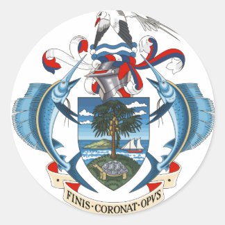 Wapen van de Seychellen Ronde Sticker
