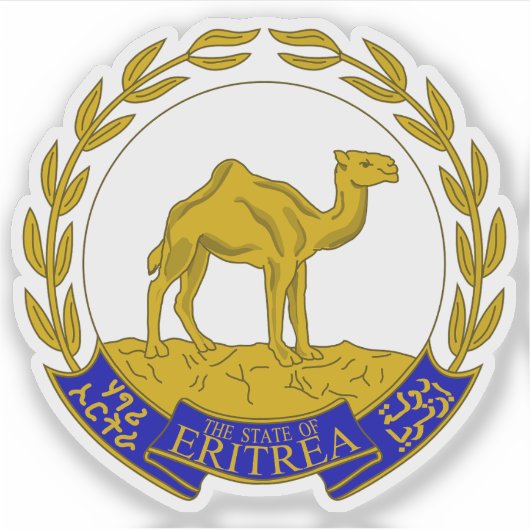 Wapen van de staat Eritrea Sticker (Voorkant)
