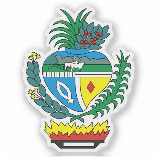 Wapen van de staat Goiás, Brazilië Sticker (Voorkant)