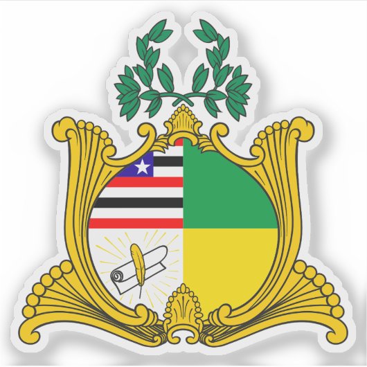 Wapen van de staat Maranhão, Brazilië Sticker (Voorkant)