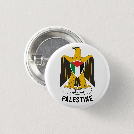 Wapen van de staat Palestina Ronde Button 3,2 Cm (Voorkant /achterkant)