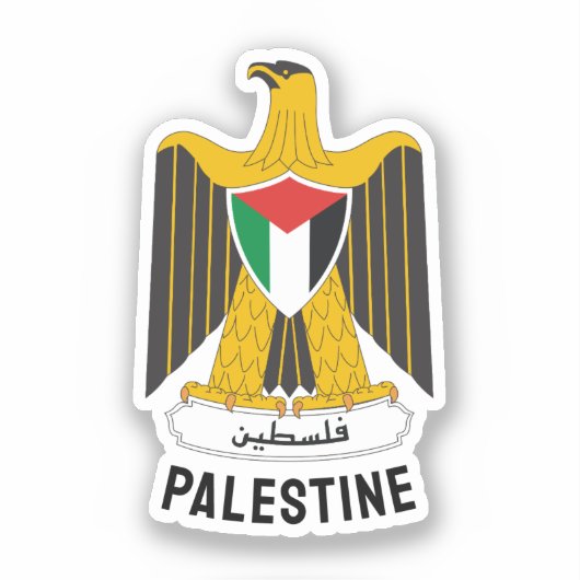 Wapen van de staat Palestina Sticker (Voorkant)