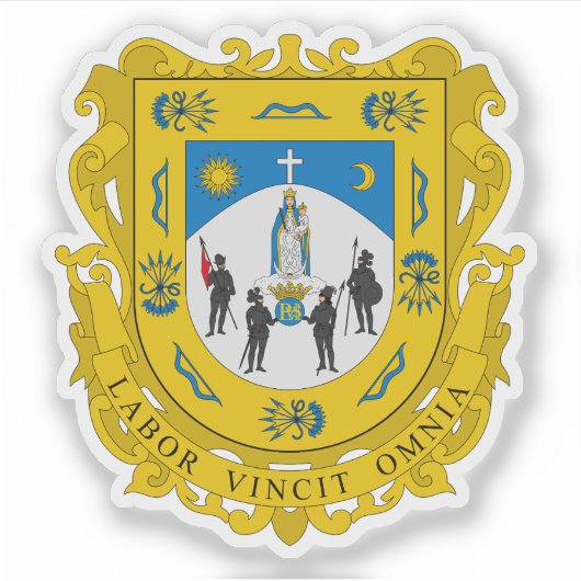 Wapen van de staat Zacatecas, Mexico Sticker (Voorkant)