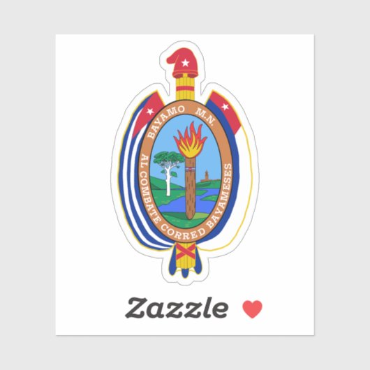 Wapen van de stad Bayamo, Cuba Sticker (Vel)
