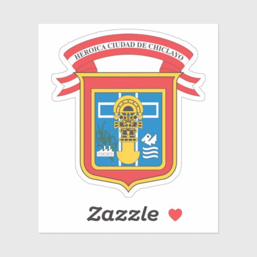 Wapen van de stad Chiclayo, Peru Sticker (Vel)