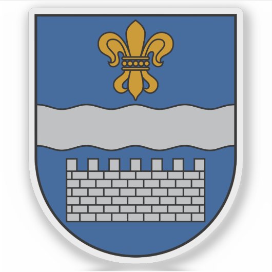 Wapen van de stad Daugavpils, Letland Sticker (Voorkant)