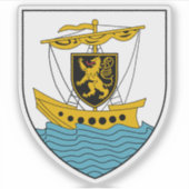 Wapen van de stad Galway Sticker (Voorkant)