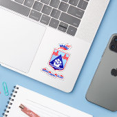 Wapen van de stad Haifa, Israël Sticker (Laptop met iPhone)