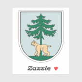 Wapen van de stad Jēkabpils, Letland Sticker (Vel)