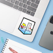 Wapen van de stad Kiryat Yam, Israël Sticker (Laptop met iPhone)