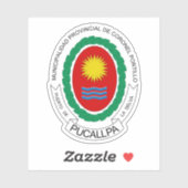 Wapen van de stad Pucallpa, Peru Sticker (Vel)