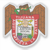 Wapen van de stad Tijuana, Mexico Sticker (Voorkant)