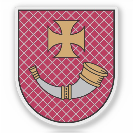 Wapen van de stad Ventspils, Letland Sticker (Voorkant)