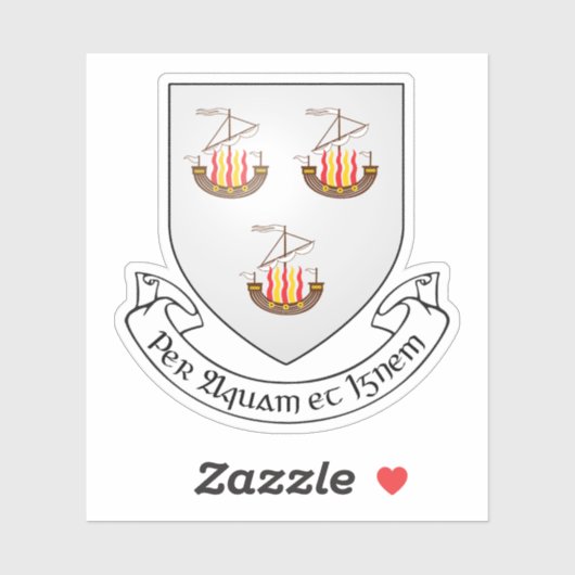 Wapen van de stad Wexford Sticker (Vel)