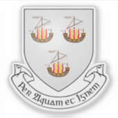 Wapen van de stad Wexford Sticker (Voorkant)