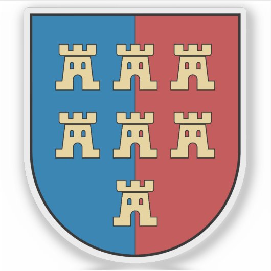 Wapen van de Transylvanische Saksen Sticker (Voorkant)