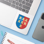 Wapen van de Transylvanische Saksen Sticker (Laptop met iPhone)