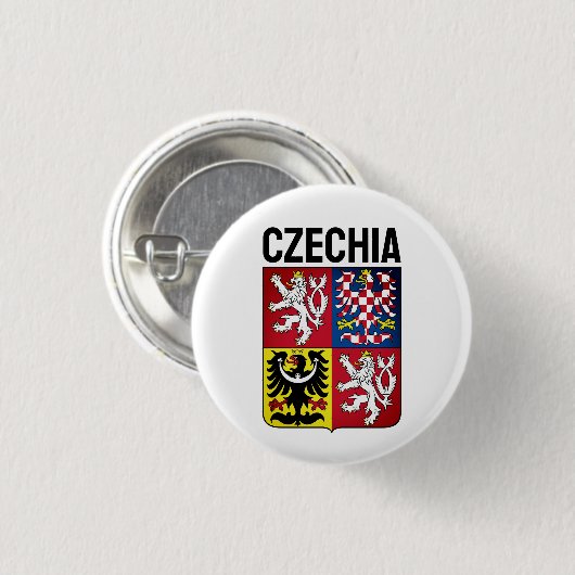 wapen van de Tsjechische Republiek Ronde Button 3,2 Cm (Voorkant /achterkant)