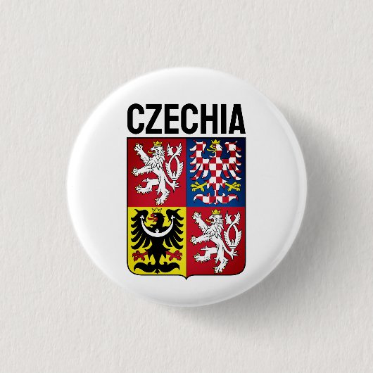 wapen van de Tsjechische Republiek Ronde Button 3,2 Cm (Voorkant)