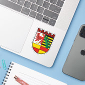 Wapen van Dessau Sticker (Laptop met iPhone)
