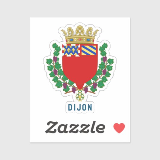 Wapen van Dijon, Frankrijk Sticker (Vel)
