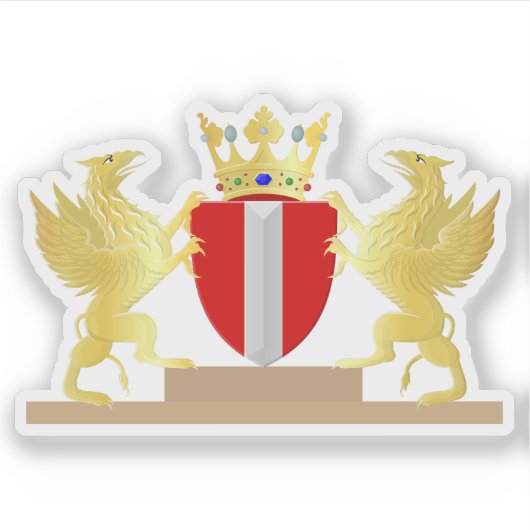 Wapen van Dordrecht, Nederland Sticker (Voorkant)