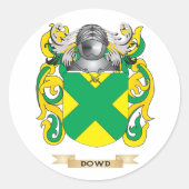 Wapen van Dowd Ronde Sticker (Voorkant)