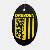 Wapen van Dresden, Duitsland Keramisch Ornament (Links)
