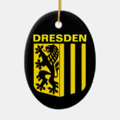 Wapen van Dresden, Duitsland Keramisch Ornament (Voorkant)