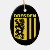 Wapen van Dresden, Duitsland Keramisch Ornament (Achterkant)