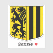 Wapen van Dresden, Duitsland Sticker (Vel)