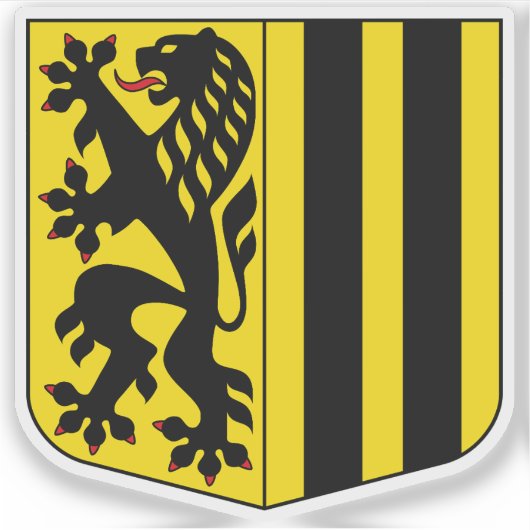 Wapen van Dresden, Duitsland Sticker (Voorkant)