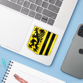 Wapen van Dresden, Duitsland Sticker (Laptop met iPhone)