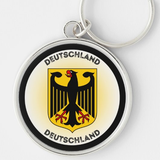 Wapen van Duitsland Cirkelvorm Sleutelhanger (Voorkant)